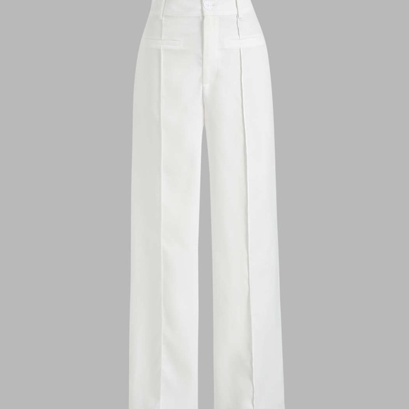 CIDER White Two-Piece V-Wire Crop Top and Trouser (xs) - Picture 3 of 6